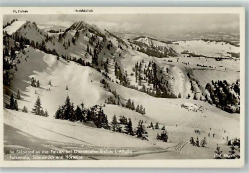 Oberstaufen 1936 Foto Mauch Winter Ort lt. Stempel