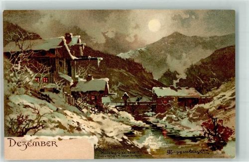 Serienkarten Monat Dezember Verlag M. Seeger Serie II.