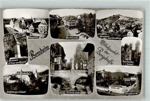 Bensheim Hauptstraße Schönberger Schloss Marktplatz Auerbacher Schloss Stadtpark Mittelbrücke