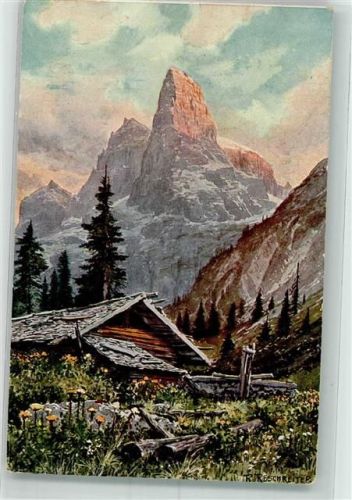 1917 sign. Reschreiter R. Berghütte Berge Verlag J.S. & Co. M. 320