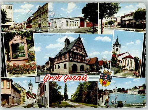 Groß-Gerau Rathaus Bahnhof Darmstädterstrasse Schwimmbad