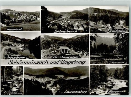 Schönmünzach Huzenbach Zwickgabel Erbersbronn Kirschbaumwasen