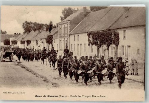 Sissonne Camp de Sissonne Entree des Troupes Rue de Laon K.D. Feldpoststation No. 78