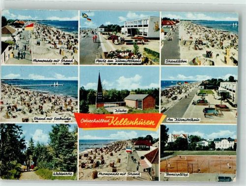 Kellenhusen 1965 Promenade Strand Schwimmbad Kirche Tennis Kurmittelhaus