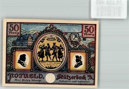 Stützerbach 1921 50 Pfennig ehem. Jagdschloss