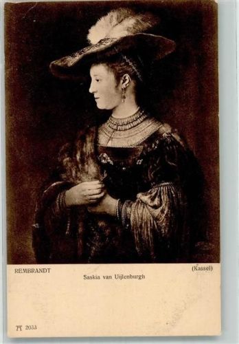 1917 Saskia van Uijlenburgh sign. Rembrandt Verlag Ackermann Nr.2033 Serie 202-3 Stempel geprüft