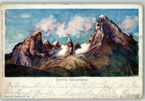 Berchtesgaden 1904 Familie Watzmann sign. Reschreiter