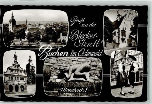 Buchen Altes Rathaus Stadtkirche St. Oswald Skulptur Hinnehoch Tracht Museum