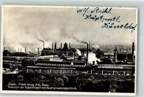 Essen 1935 Fabrik Friedr. Krupp AK WK II Stempel