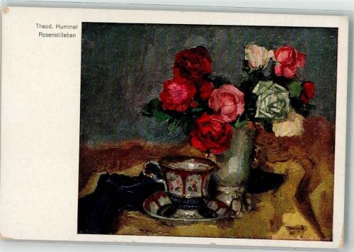 sign. Hummel Theod. Stillleben Verlag Perlen Münchner Kunst Nr.1012