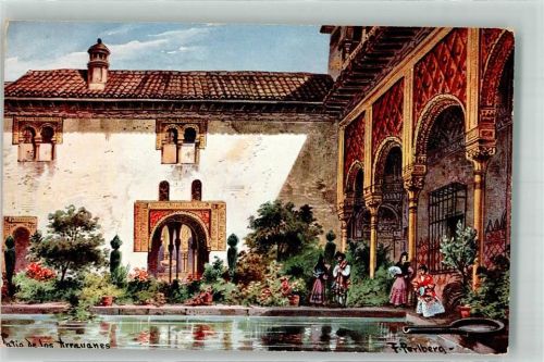 Granada sign. Perlberg F. Patio de los Arrayanes P. u. C.M. Serie 123