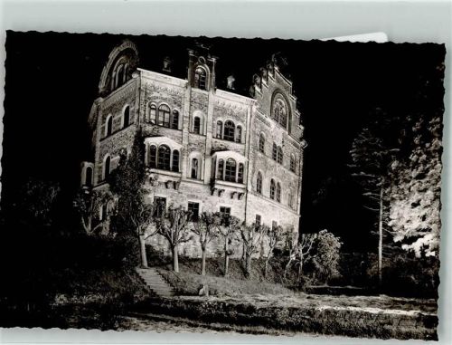 53498 W5484 Niederbreisig FOTO KEINE AK Schloss Rheineck bei Nacht Foto Original aus Archiv eines Ansichtskartenverlags Ort handschriftlich