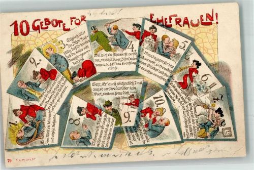 1900 Humor 10 Gebote für Ehefrauen