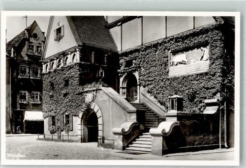 Weiden Treppe mit Relief am Rathaus