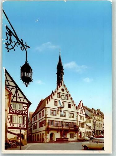 Weinheim Altes Rathaus Oldtimer Ort handschriftlich Foto Original aus Archiv eines Ansichtskartenverlags