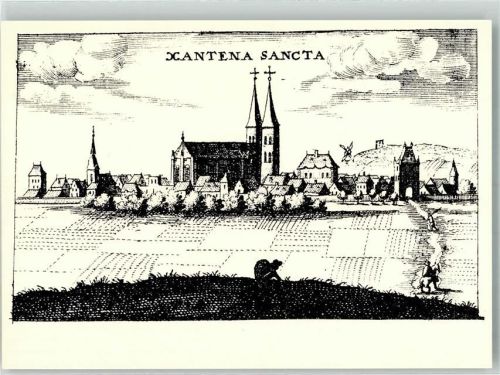46509 W4232 Xanten - Kirche Stich auf AK