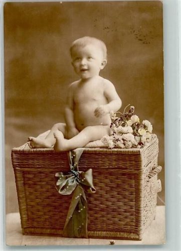 1916 Korb Blumen