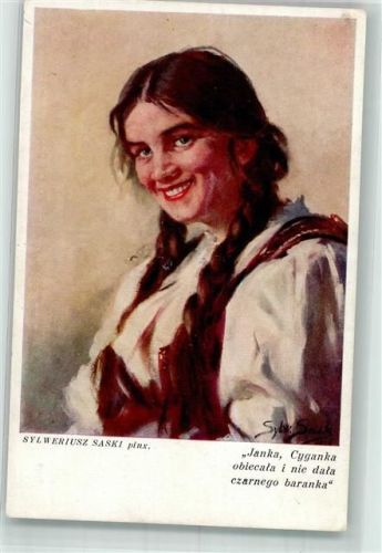 sign. Saski Sylweriusz Janka Verlag Dalon Malarzy 223/9 Künstlerkarte