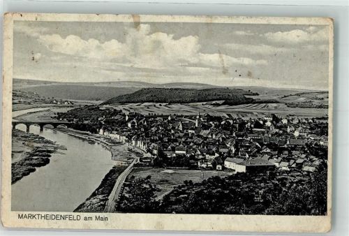 Marktheidenfeld 1940 Fliegeraufnahme Foto AK Feldpost WK II