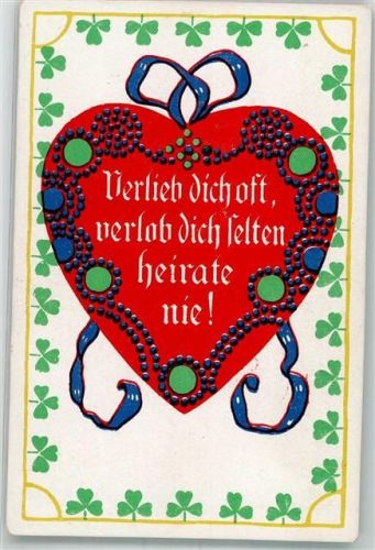 Herz Spruch Kleeblätter Verlag Abshagen Nr.250