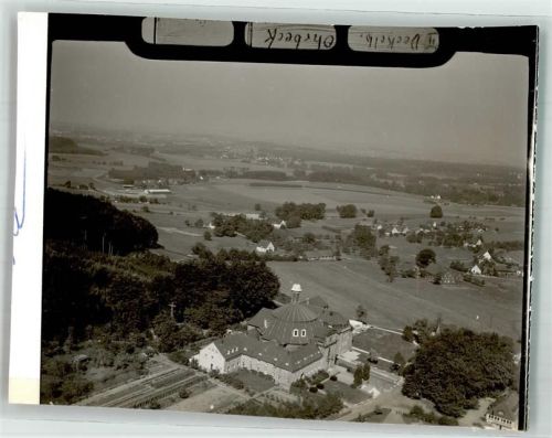 Ohrbeck Foto Original aus Archiv eines Ansichtskartenverlags Vogelschau Ort handschriftlich