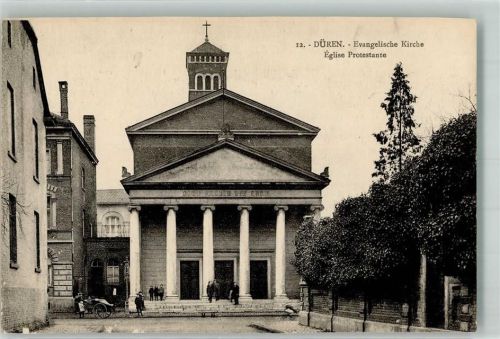 Düren 1927 Ev. Kirche zur französischen Besatzungszeit