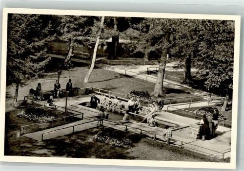 Bad Wörishofen Wassertretplatz beim Kneippbrunnen