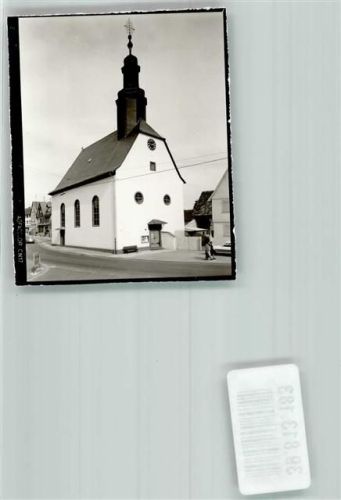 61381 W6382 Köppern , Taunus FOTO KEINE AK Ev. Kirche Ort handschrfitlich Foto Original aus Archiv eines Ansichtskartenverlags