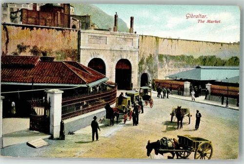 Gibraltar Marktplatz Esel Kutsche