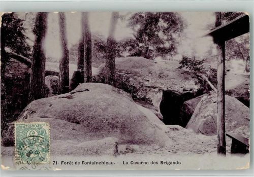 Fontainebleau 1906 La Caverne des Brigands Höhle der Räuber