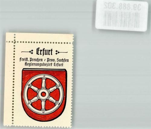 Erfurt Freist. Preußen Prov. Sachsen Regierungsbezirk Erfurt