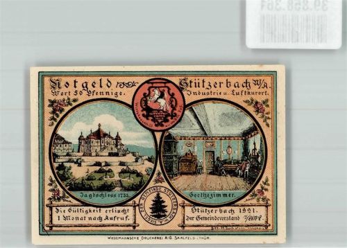 Stützerbach 1921 50 Pfennig Brausejahre
