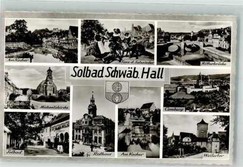 Schwäbisch Hall Kirche Michaelis Tracht Salzsieder Rathaus Weilertor Comburg