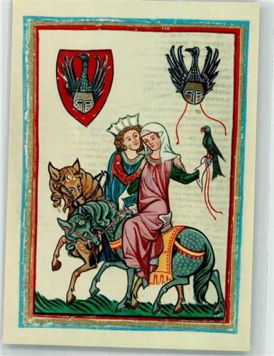 Herr Werner von Teufen Pferde Frau Falke Wappen
