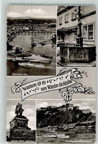 Ehrenbreitstein Deutsches Eck Kaiser Wilhelm Denkmal Schängelchen-Brunnen