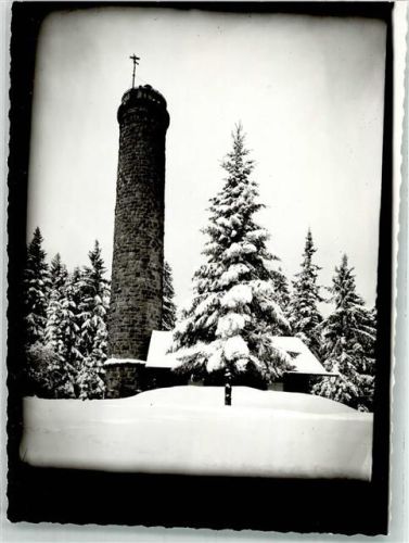 Furtwangen Stöcklewaldturm im Winter Foto Original aus Archiv eines Ansichtskartenverlags Ort handschriftlich