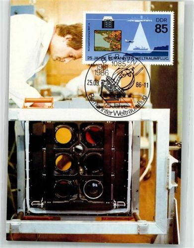Mltispektralkamera MKF 6 25 Jahre bemannter Weltraumflug Sondermarke Sonderstempel