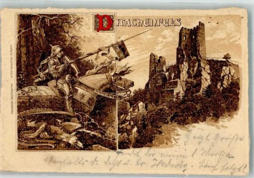 Königswinter 1906 Burg Drachenfels