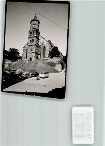 Schwäbisch Hall Kirche Omnibus Ort handschriftlich Foto Original aus Archiv eines Ansichtskartenverlags