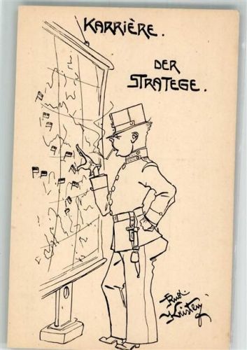 sign. Kristen Rud. Karriere Der Stratege Deutschmeister Witwen u. Waisen-Stiftung Nr. 50