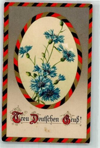 Treu Deutschen Gruß! Kornblumen Schwarz-Rot-Gold