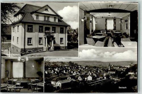 Seckach Hotel Hornung Foto AK beschnitten