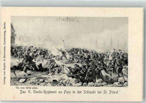 Gravelotte sign von Götz Das II. Garde-Regiment zu Fuss in der Schlacht bei St. Privat Reichseinigungskriege