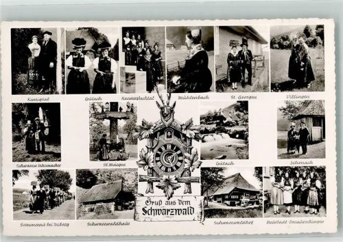 Villingen 1955 Uhrmacher Kuckucksuhr Trachten Südlicher Schwarzwald