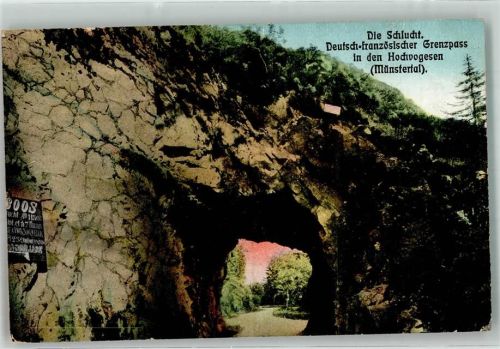1916 Die Schlucht Deutsch Französischer Grenzpass Feldpost WK I