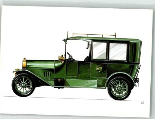 Audi 18/45 PS Landaulet , 1914 Planet Verlag sign. Swoboda