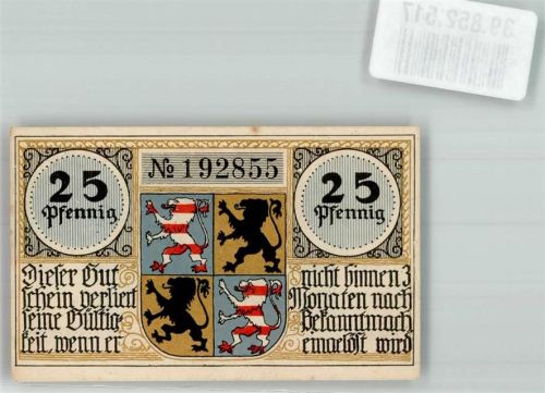 Hildburghausen 25 Pfennig Gutschein Nr. 192855