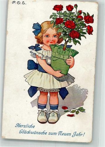 Neujahr Kind Rosen TSN Serie 1558