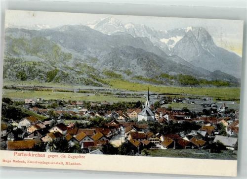 Partenkirchen Blick gegen die Zugspitze