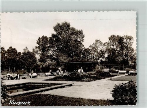Bad Wurzach Kurpark Ort handschriftlich Foto Original aus Archiv eines Ansichtskartenverlags